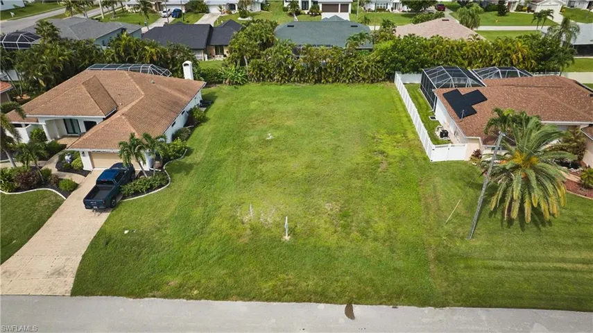 Aerial view of residential area