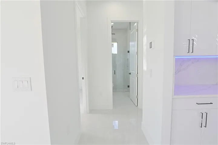 Hall with baseboards