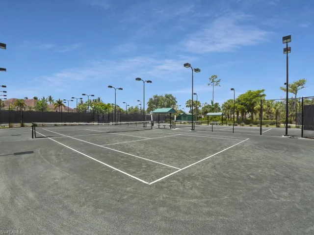 View of tennis court