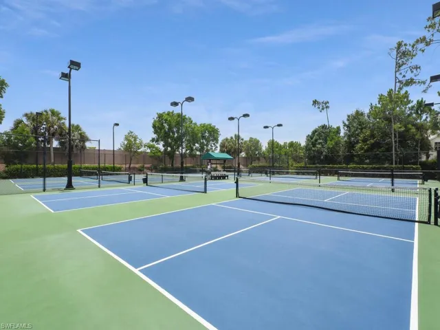 View of pickleball court