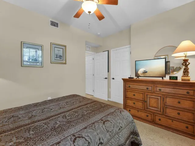 Guest room with large walk in closet