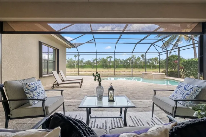 large covered lanai area