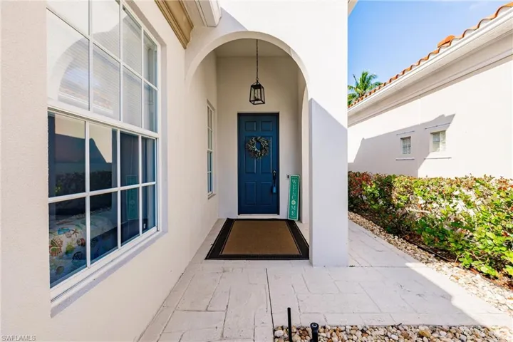 Covered front entry.