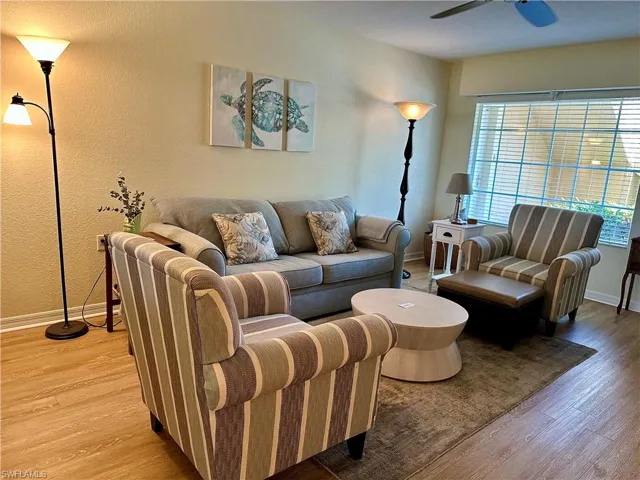 The living area is stylish, yet comfortable.