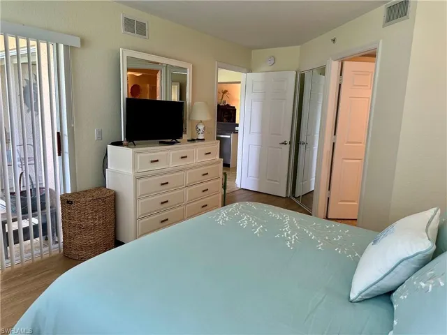 Off the bedroom is the entrance to the en suite and the walk-in closet.