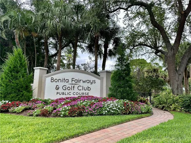 View of the community sign.