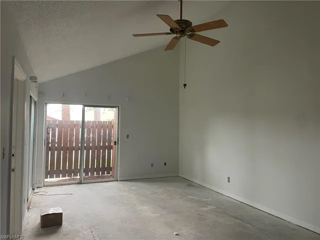 Vaulted living room