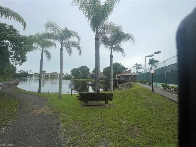 Surrounding community with a water view