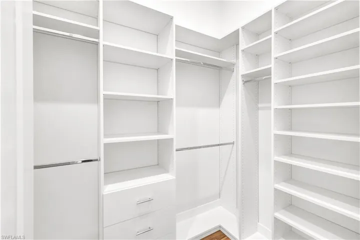 View of walk in closet