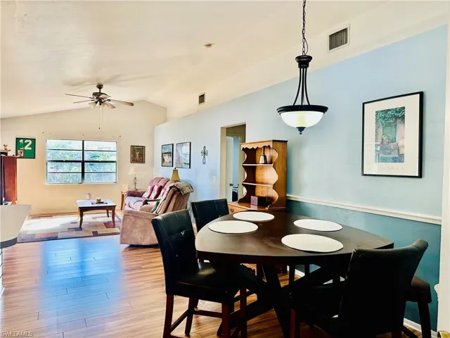 Dining space right off of the kitchen