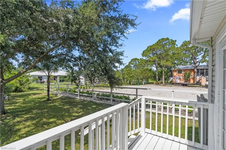 View of covered porch