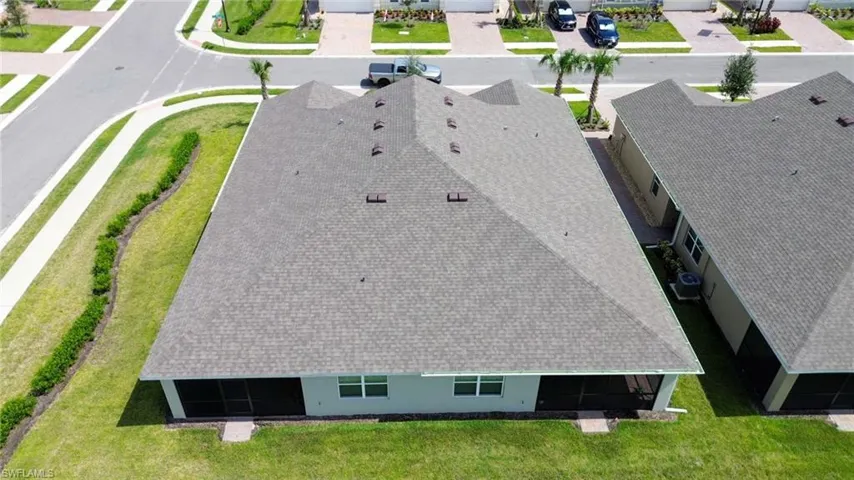 Birds eye view of property