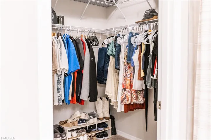 View of walk in closet