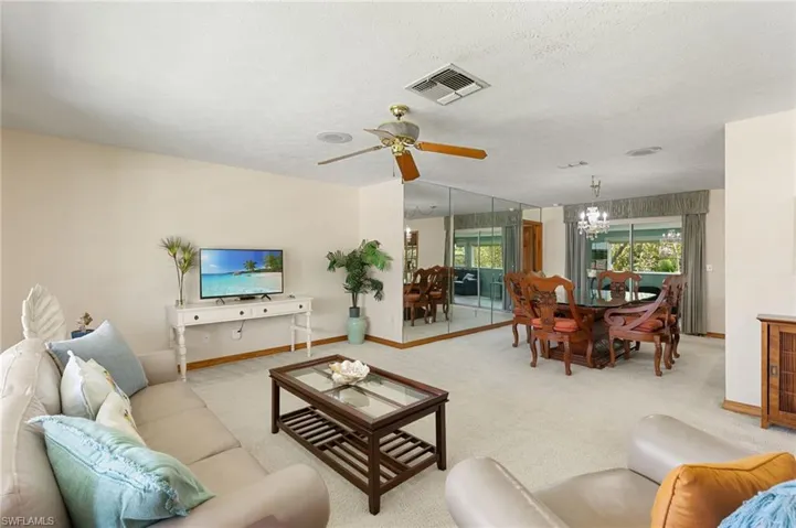 Spacious living and dining areas