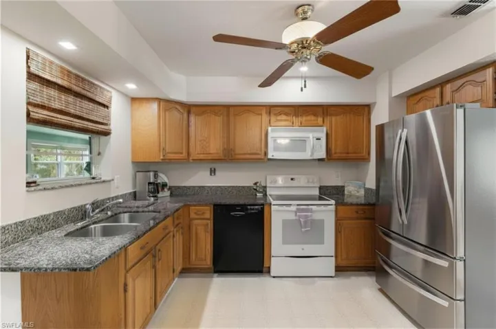 Kitchen with granite counter tops