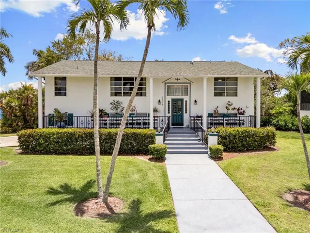 Long covered front porch