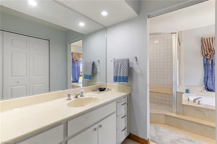 Primary bath vanity area