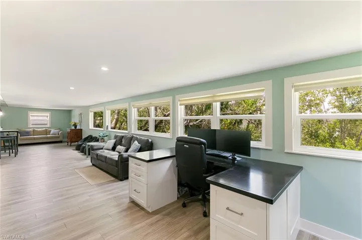 Room for office or work out in enclosed porch
