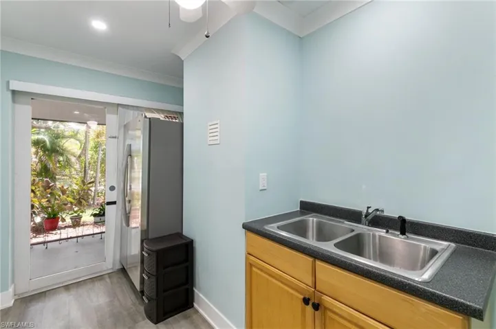 Small kitchenette downstairs.