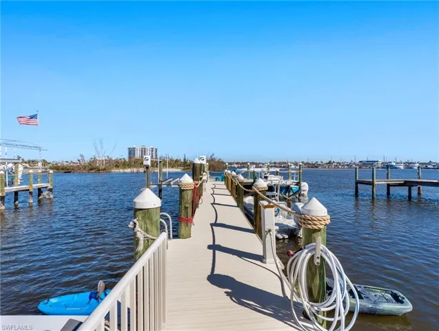 Composite dock with water and electric