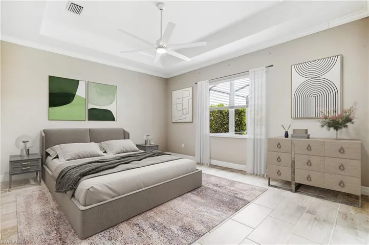 Virtually Staged Primary Bedroom