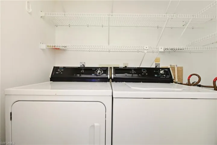 Laundry area featuring washing machine and dryer