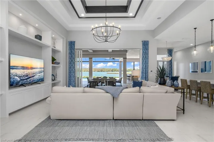 Entry view is stunning with gorgeous interiors and crystal Blue Wildblue lake in the distance.