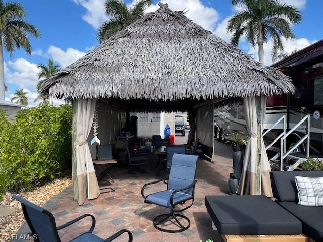 View of patio / terrace with a gazebo