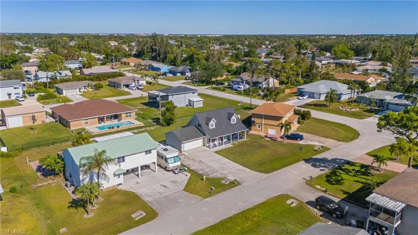 Birds eye view of property