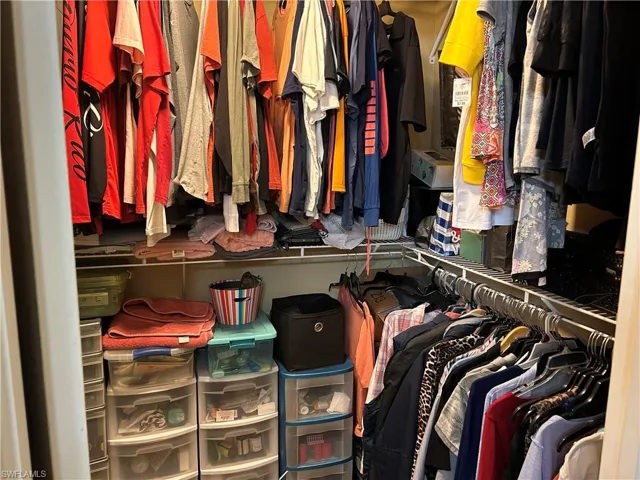View of walk in closet