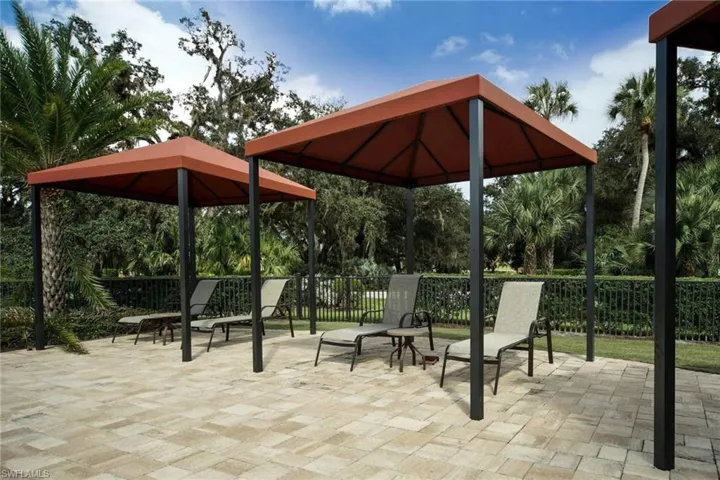 Cabanas at community pool