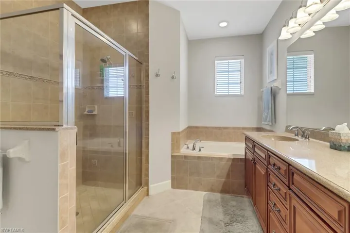 Master bath with standalone shower