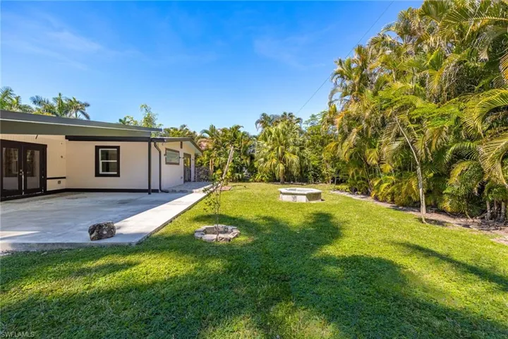 Private backyard