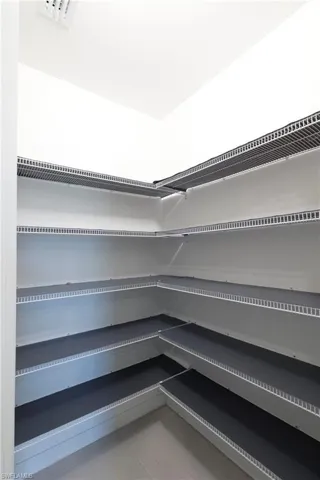 View of Pantry with plenty of useful Shelving