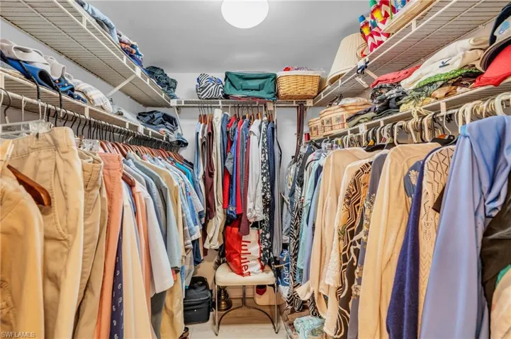 View of walk in closet