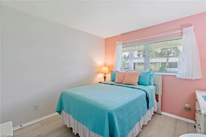 Bedroom with light wood-type flooring