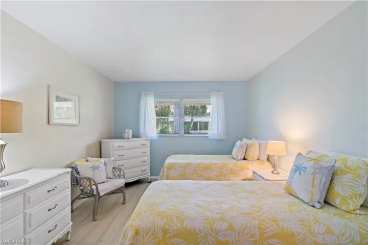 Bedroom with light wood-type flooring
