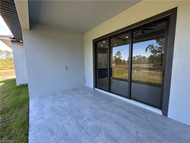 View of patio, Summer kitchen ready
