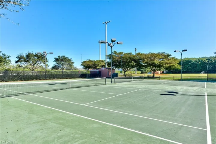 View of tennis court