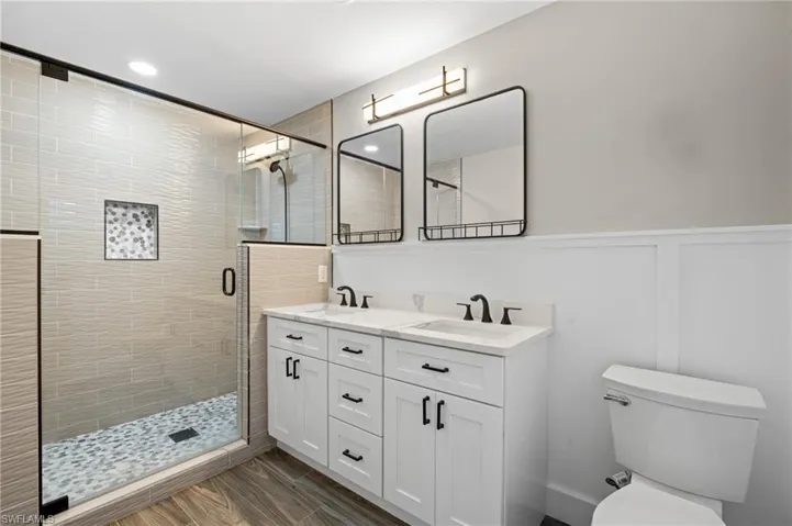 Full bathroom -virtually enhanced image