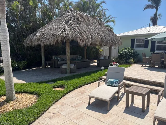 PRE STORM - View of patio with a gazebo - virtually enhanced image
