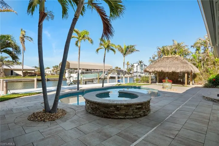 View of swimming pool - virtually enhanced image