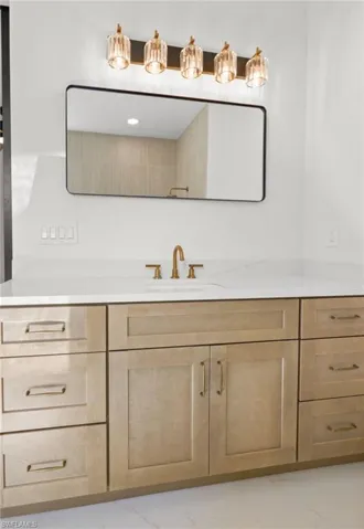Bathroom featuring vanity