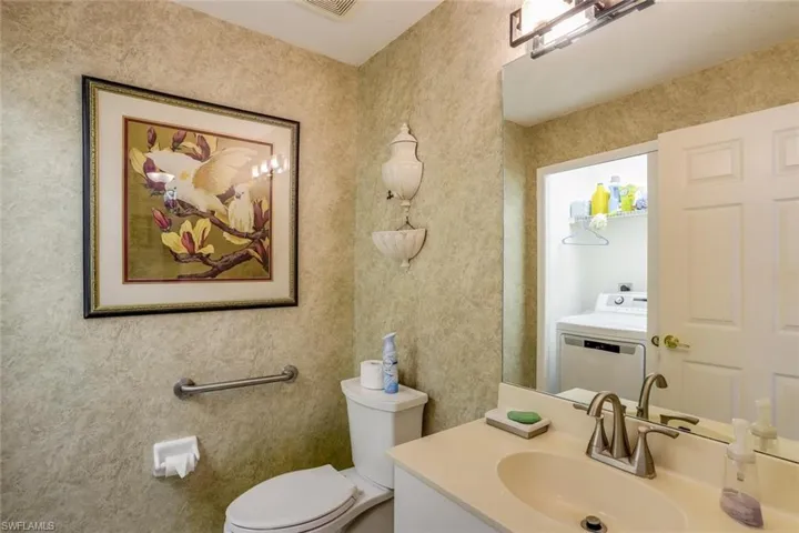 1/2 bath and laundry area