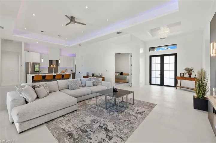 Vaulted Tray Ceilings with Custom Lighting