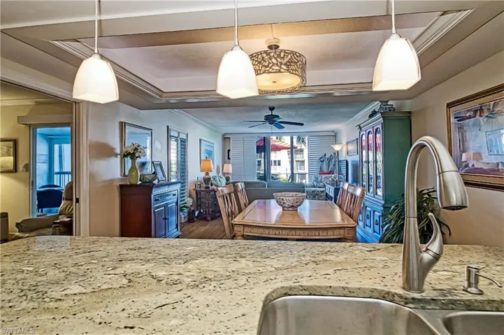 Pre-Ian Kitchen open to Dining Room and Family Room