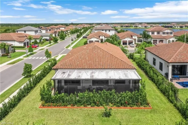 Aerial view of residential area
