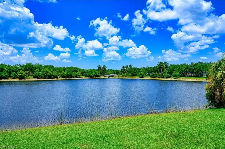 Gorgeous Lake view with view of bridge from screened lanai