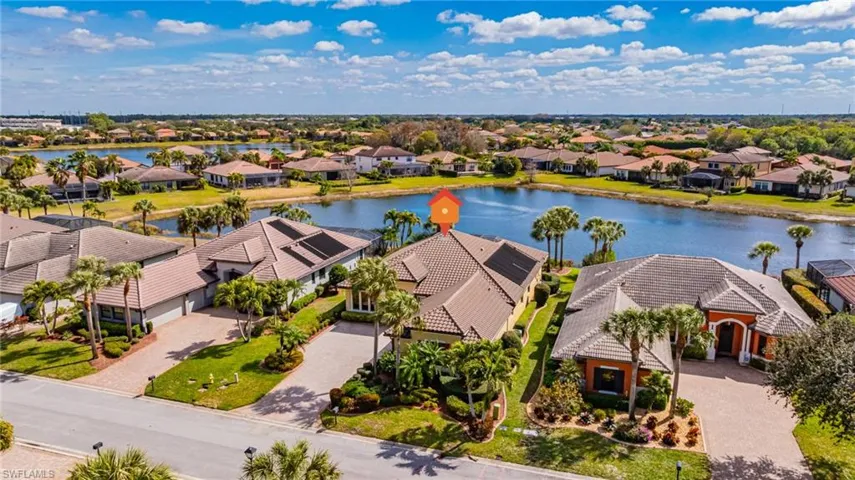 Aerial perspective of the lake view