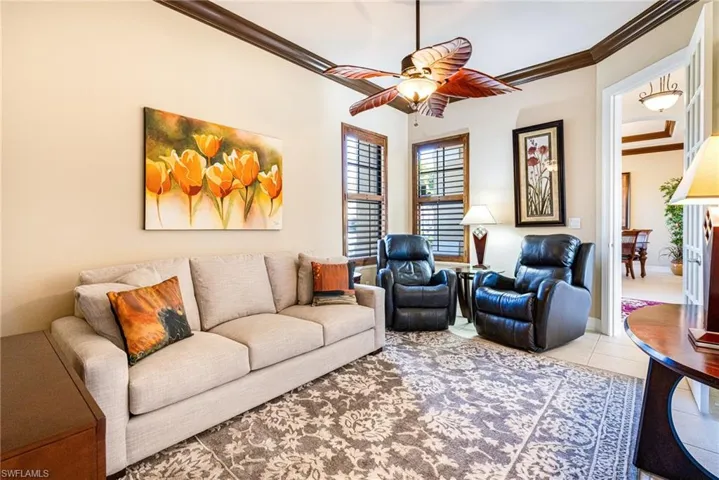 Den with French doors